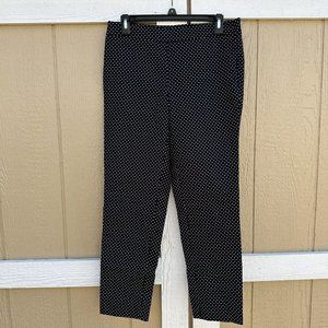 Talbots Black Dot Chatham Ankle Side Zip Pants Women’s Size 4 Petite 4P Stretch